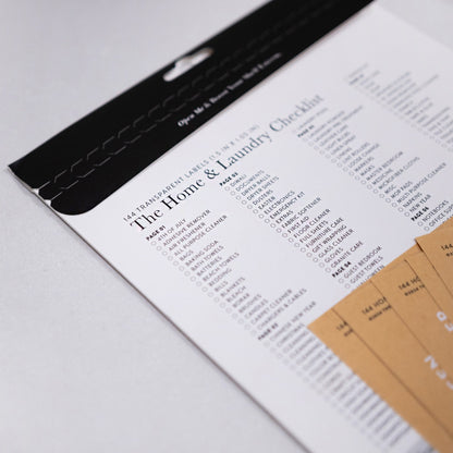 Clear Home & Laundry Labels