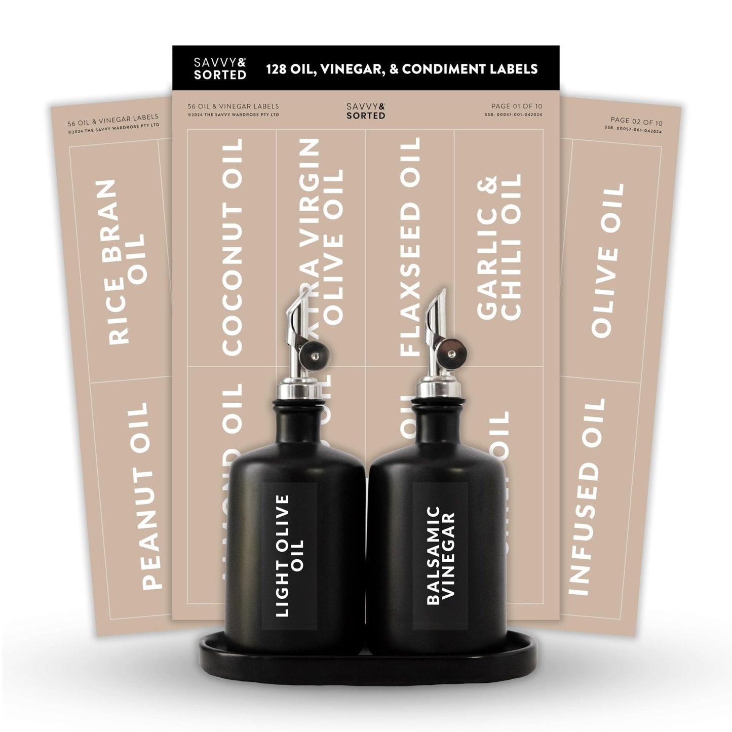 Clear Oil Vinegar Condiment Labels