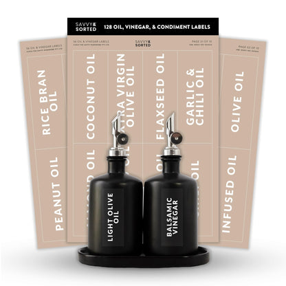 Clear Oil Vinegar Condiment Labels