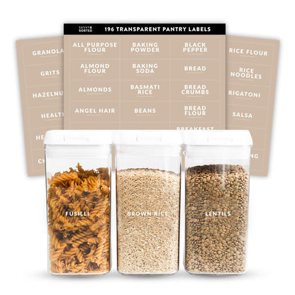 Clear Pantry Labels