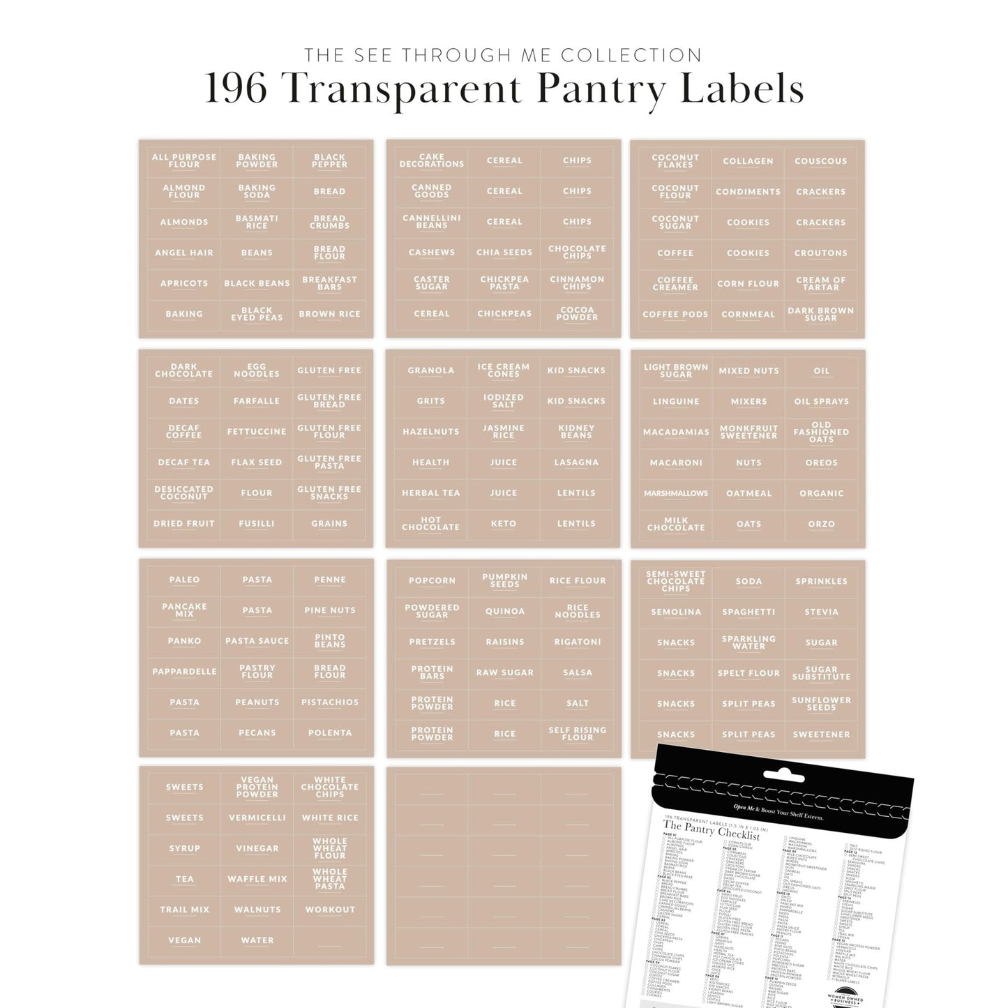 Clear Pantry Labels
