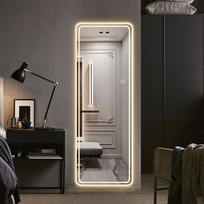 Full Length Floor Mirror LED with Dimming & 3 Color Modes
