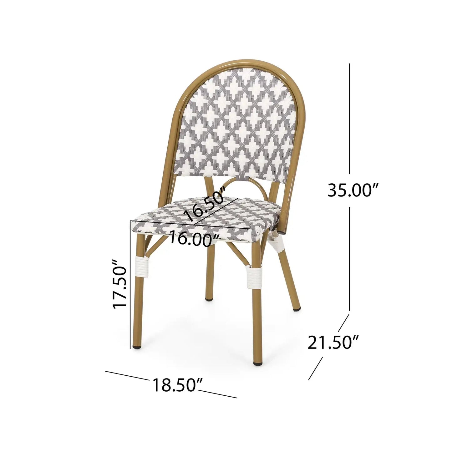 Geometric Chic French Bistro Chair Set