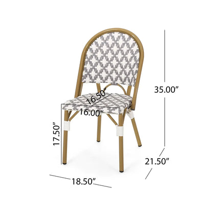 Geometric Chic French Bistro Chair Set
