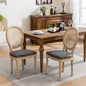 French Style Dining Chair with Rattan Back Set