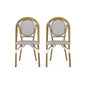 Checkered Chic French Bistro Chair Set
