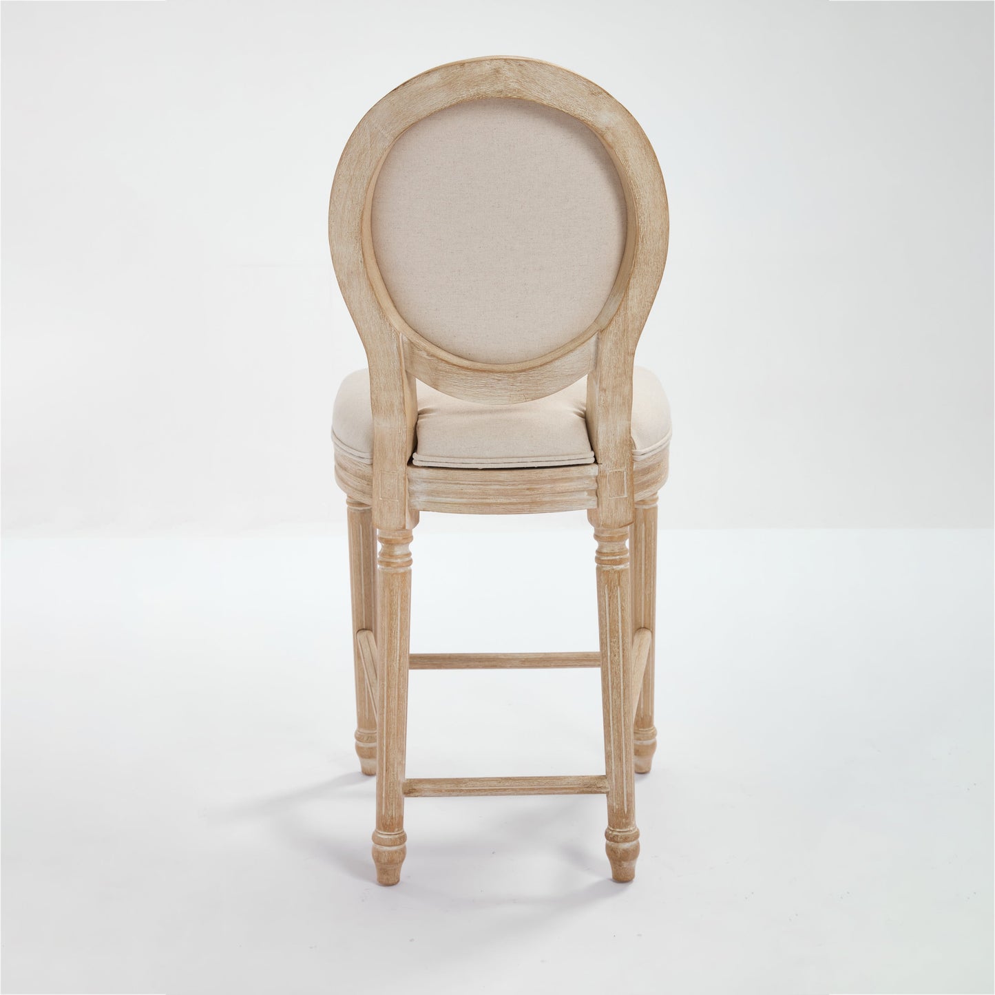 French Country Flower 26'' Bar Height with Upholstered Round Back Set