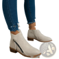 Dr. Martens Suede Chunky Heel Side Zip Boots
