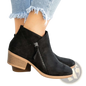 Dr. Martens Suede Chunky Heel Side Zip Boots