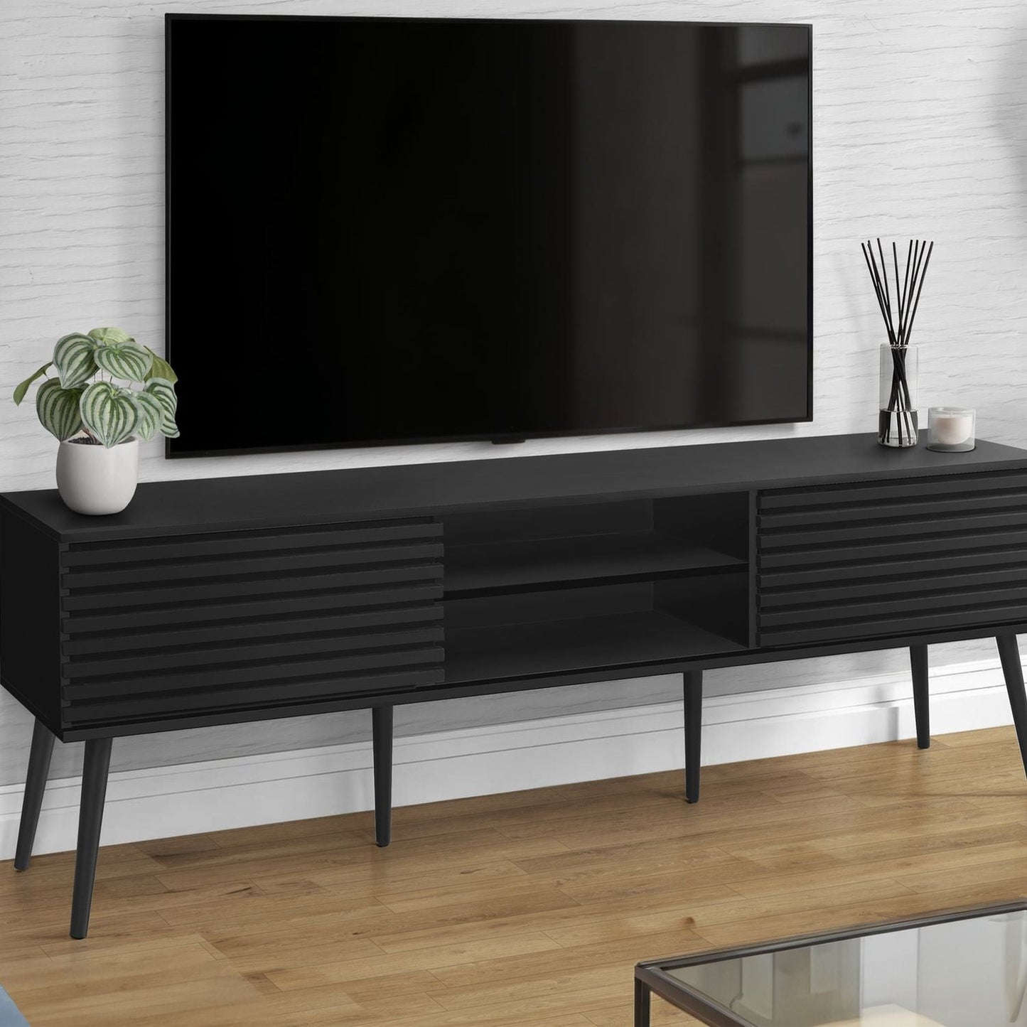 Black Modern Media Entertainment Center