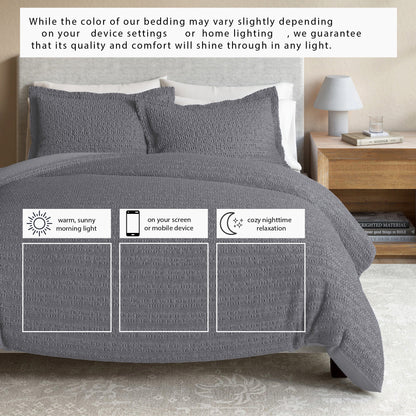 Honeycomb Waffle Duvet Set