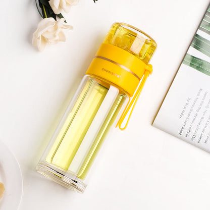 Glass Water Bottle w/ Tea Infuser Filter