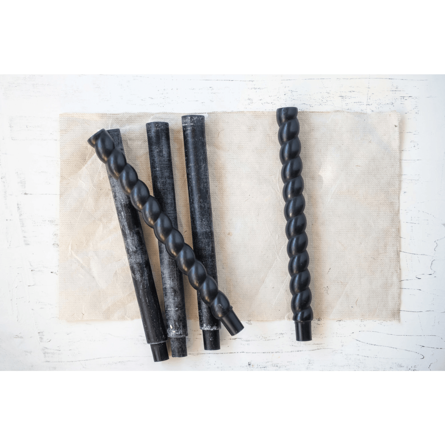 Unscented Tapered Twist Candles, Set of 2 (3 Color Options)