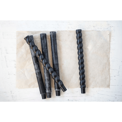 Unscented Tapered Twist Candles, Set of 2 (3 Color Options)