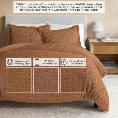 Honeycomb Waffle Duvet Set