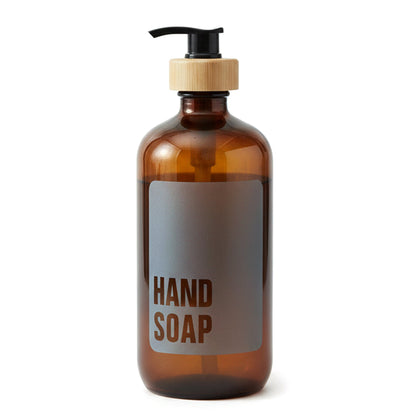 Hand Soap Glass Amber Bottle 500ml