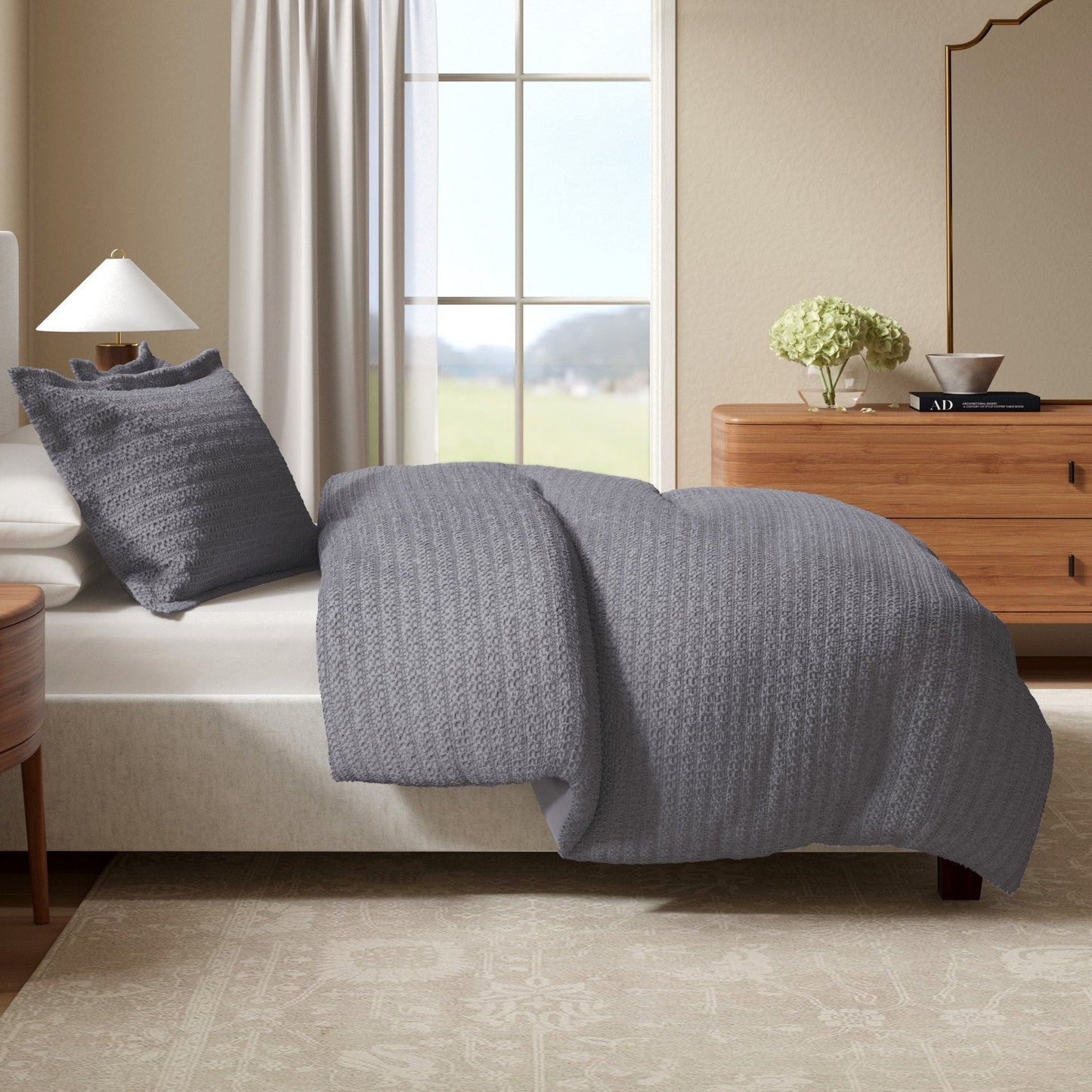 Honeycomb Waffle Duvet Set