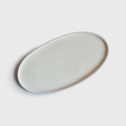 Forget-me-not/Chocolate Blue - Porcelain Oval Serving Platter