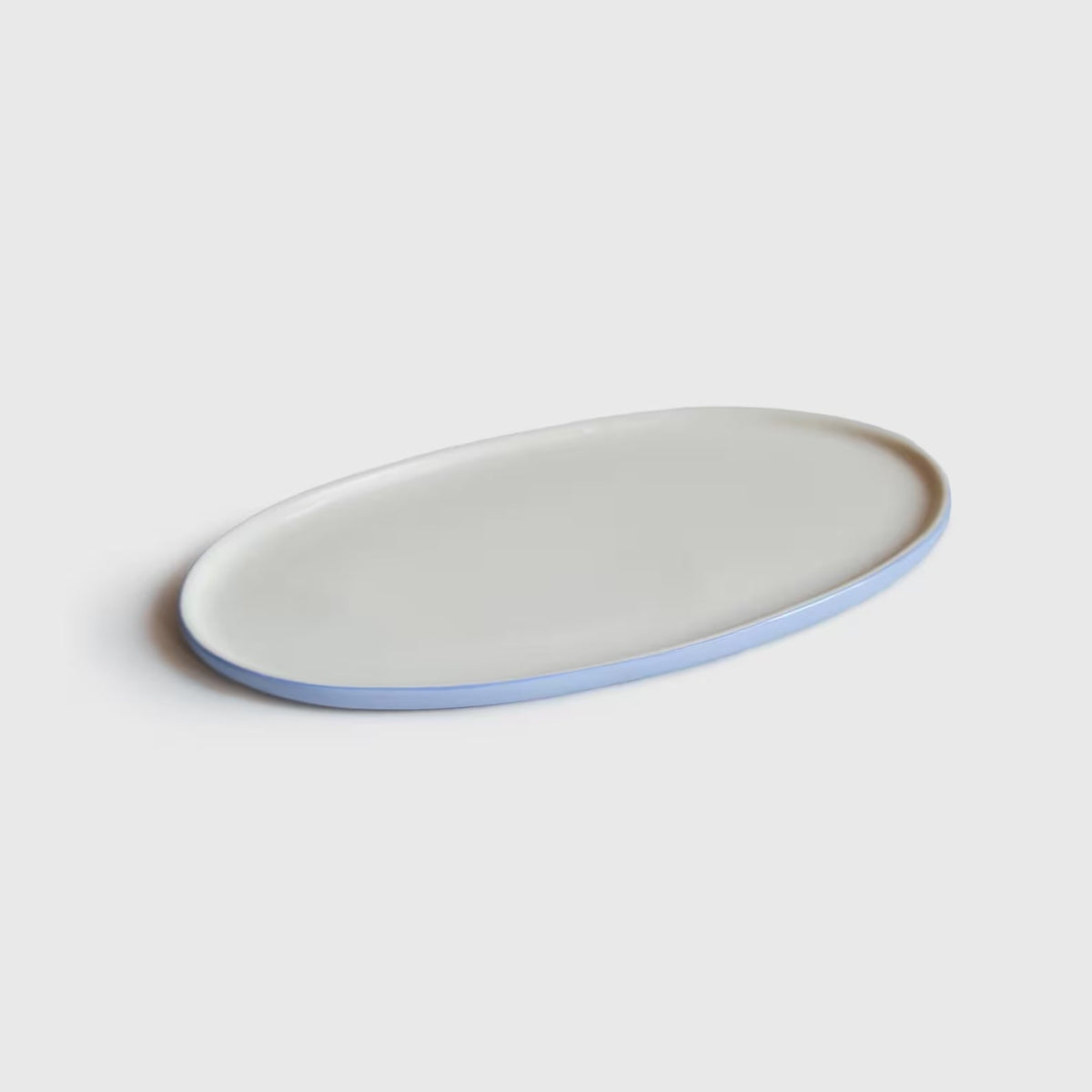 Forget-me-not/Chocolate Blue - Porcelain Oval Serving Platter