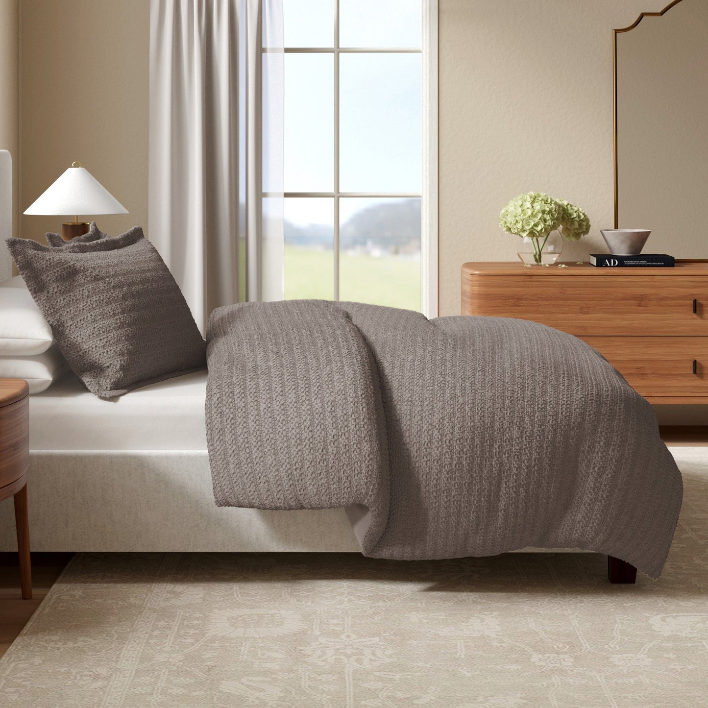 Honeycomb Waffle Duvet Set