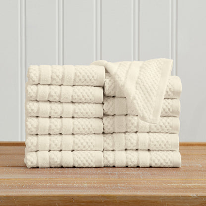 Checkered Jacquard Bath Towels