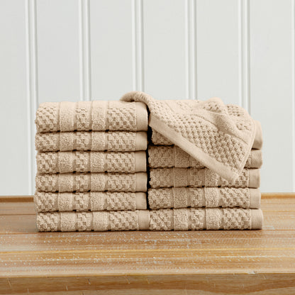 Checkered Jacquard Bath Towels