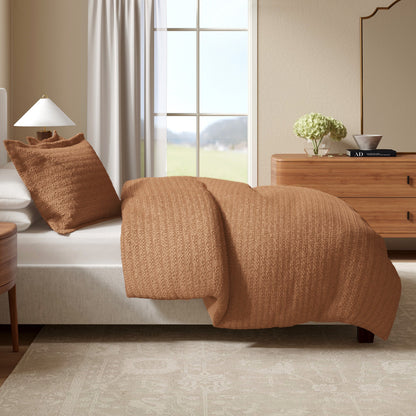 Honeycomb Waffle Duvet Set
