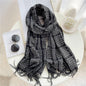 Winter  Long Plaid Headwear Scarf Warm Shawls Cashmere Female Scarfs Scarves Lady Tassel Shawl Wraps For Women