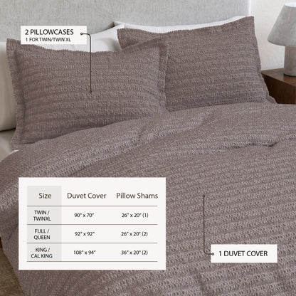 Honeycomb Waffle Duvet Set