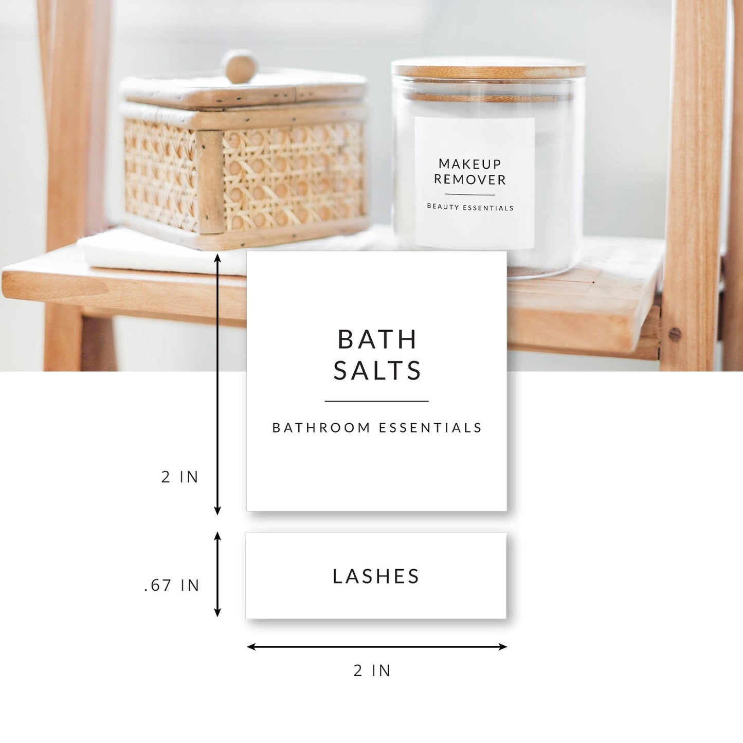 Minimalist Bathroom & Makeup Labels
