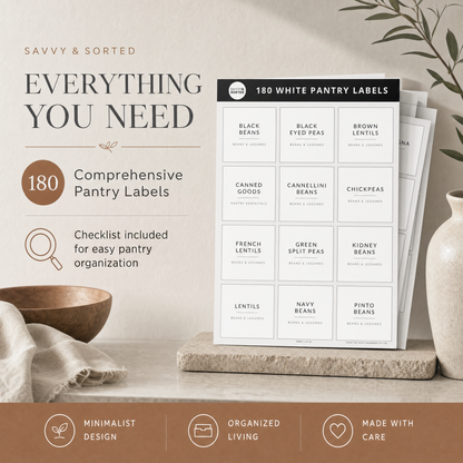 Minimalist Pantry Labels