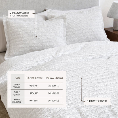 Honeycomb Waffle Duvet Set