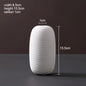 Nordic White Ribbed Ceramic Vase for Modern Home Decor