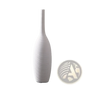Nordic White Ribbed Ceramic Vase for Modern Home Decor
