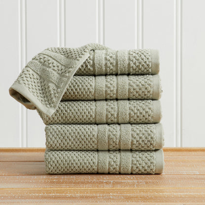 Checkered Jacquard Bath Towels