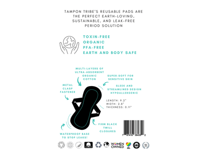 REUSABLE PADS - ORGANIC COTTON - 2 PACK
