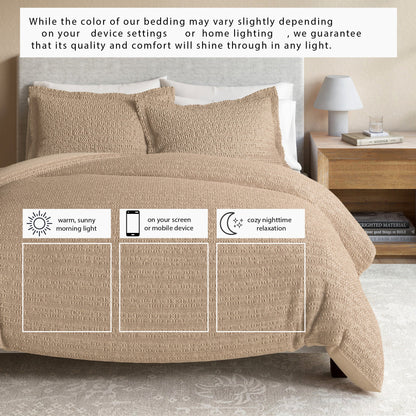 Honeycomb Waffle Duvet Set