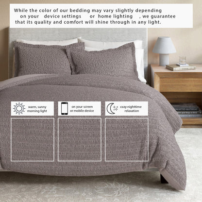 Honeycomb Waffle Duvet Set