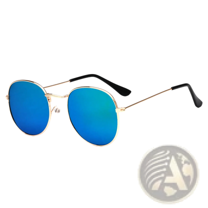 Rose Gold and Metallic Aviator Mirror Lens Sunglasses Set