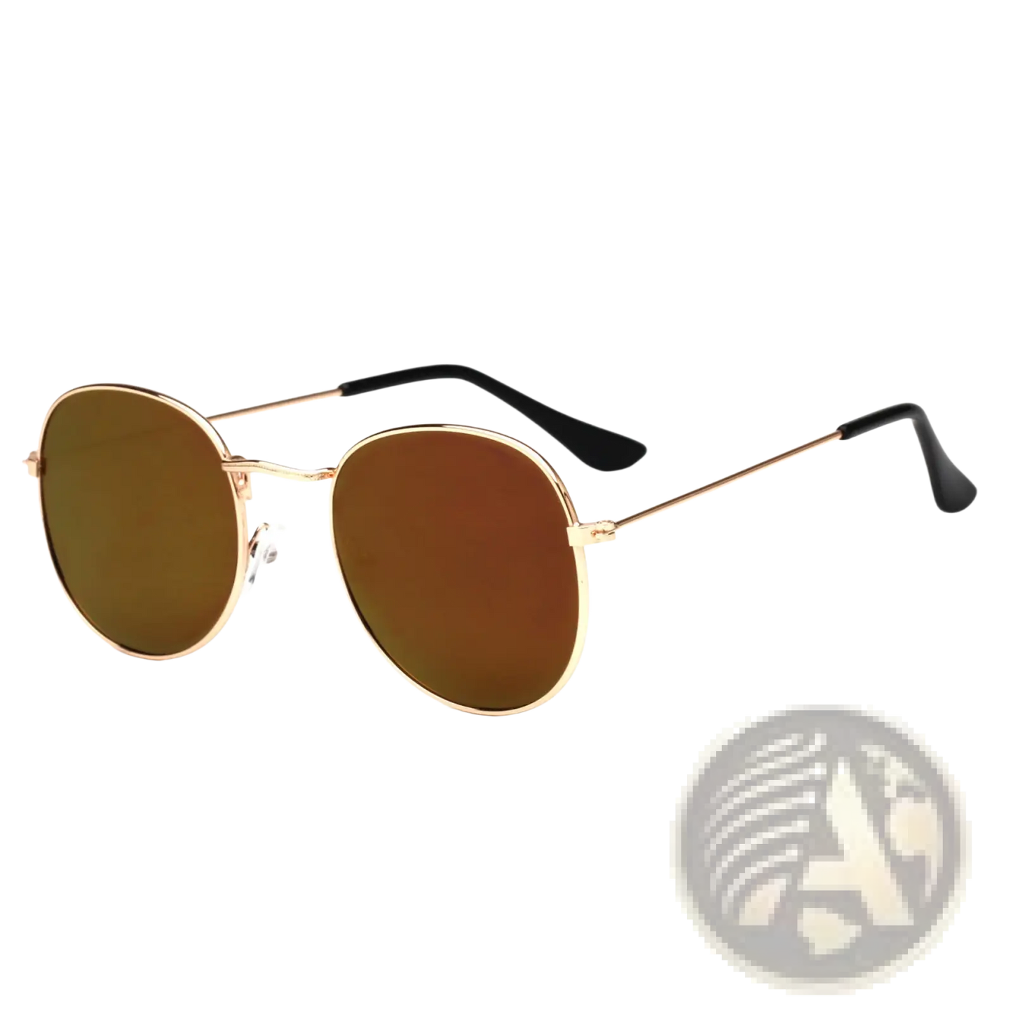 Rose Gold and Metallic Aviator Mirror Lens Sunglasses Set