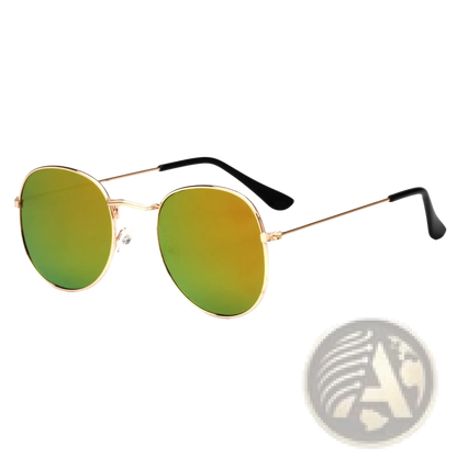 Rose Gold and Metallic Aviator Mirror Lens Sunglasses Set
