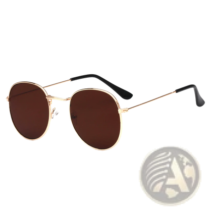Rose Gold and Metallic Aviator Mirror Lens Sunglasses Set