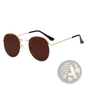 Rose Gold and Metallic Aviator Mirror Lens Sunglasses Set