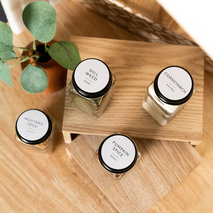 Round Minimalist Spice Labels