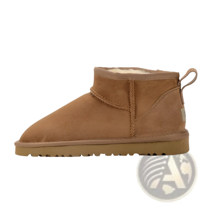 Sheepskin Mini Snow Boots Suede Leather Short Shoes