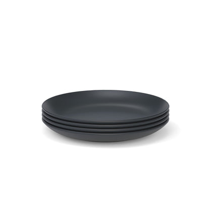 Black Bamboo 8 " Round Side Plate - Set of 4
