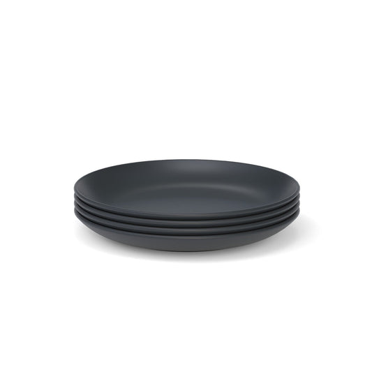 Black Bamboo 8 " Round Side Plate - Set of 4