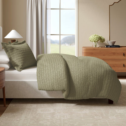Honeycomb Waffle Duvet Set