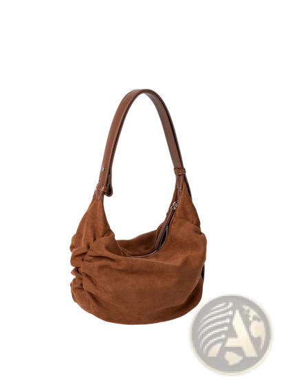Suede Slouchy Dumpling Shoulder Bag Crossbody Hobo
