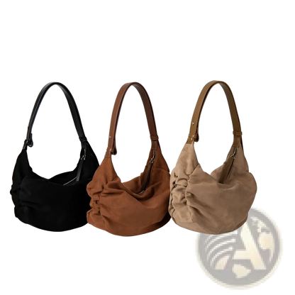 Suede Slouchy Dumpling Shoulder Bag Crossbody Hobo